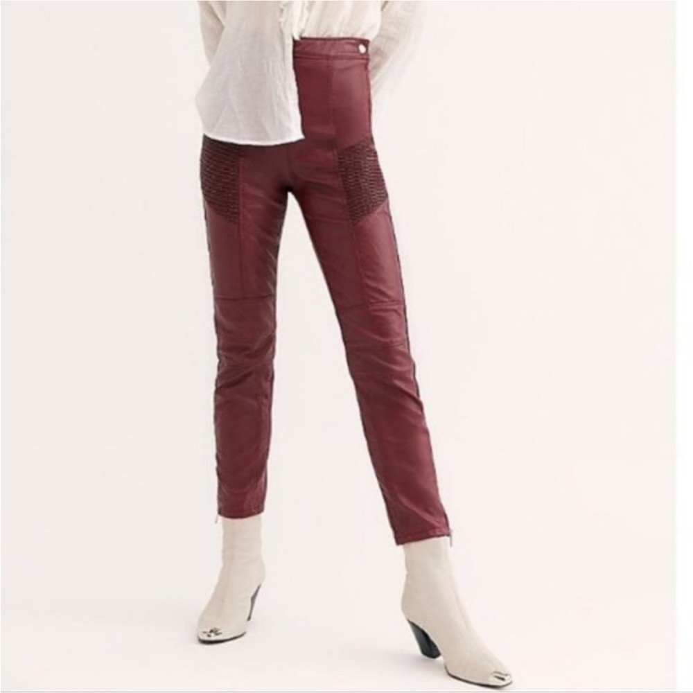 Free People Kaelin Faux Leather Moto Leggings